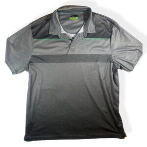 PGA Tour Pro Series Mens XXL Gray Polo Shirt Athletic Fit Moisture Wicking Golf